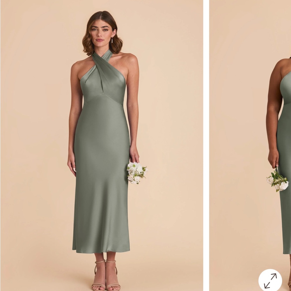 Birdy Grey Halter Neck Sage Midi Dress